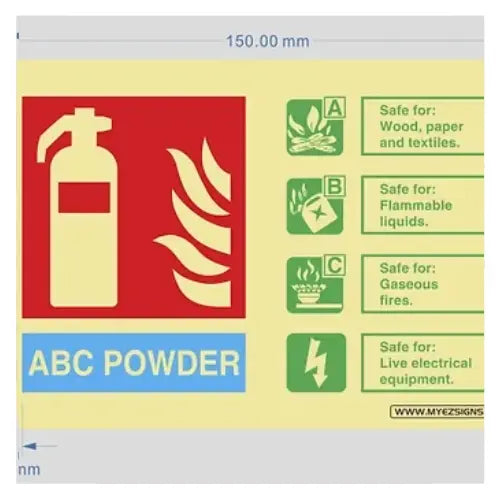 ABC Powder Fire Extinguisher Sign – Essential Workplace Safety