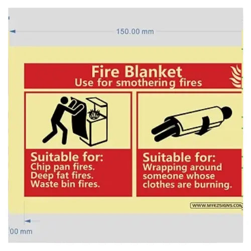 Fire Blanket Information Sign – Clear Safety Guidance Notice