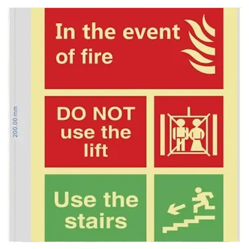 In The Event of Fire Do Not Use The Lift