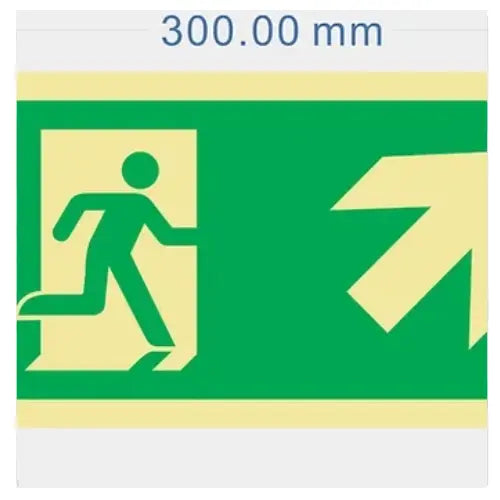 Emergency Exit Down To The Right Sign