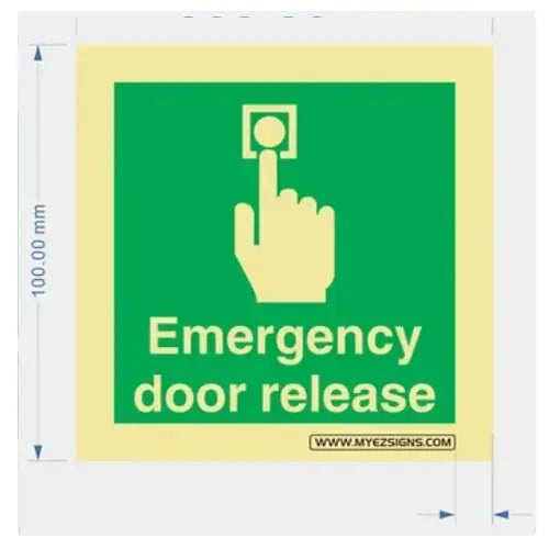 Emergency Door Release Sign | Fire Safety Instruction