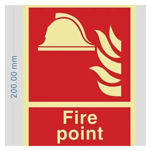 Fire Point Sign | High-Visibility Fire Safety Equipment Marker