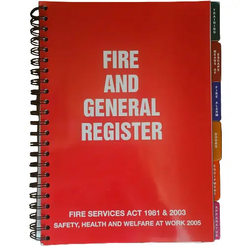 Fire Log Book | Fire Safety Record Book for Compliance & Inspections